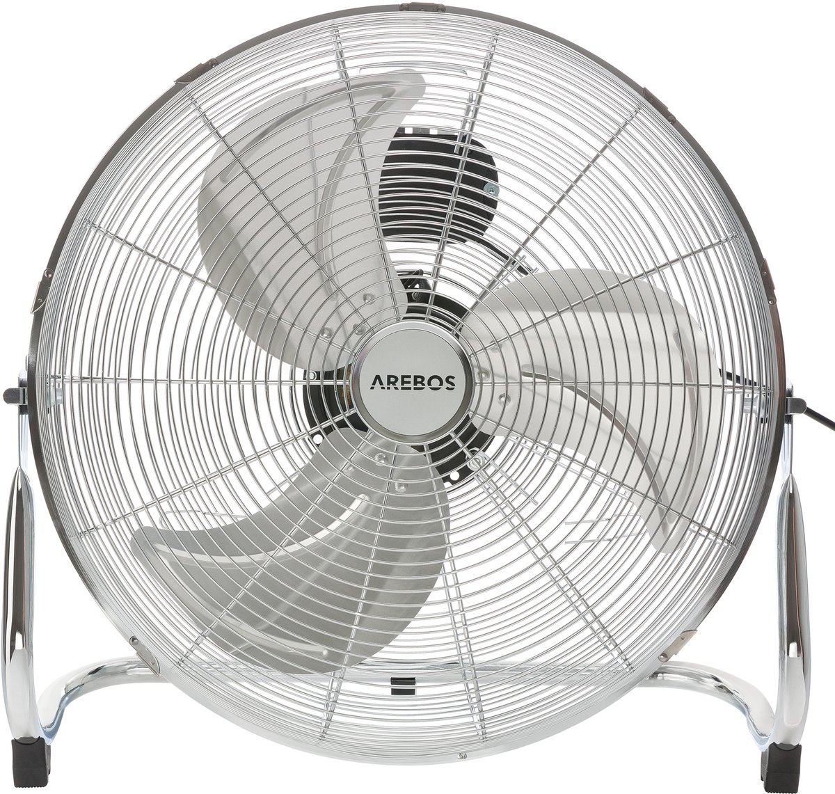 AREBOS Vloerventilator 18" Blazer Ventilator 120W 50Hz Zilver Chroom Ventilator