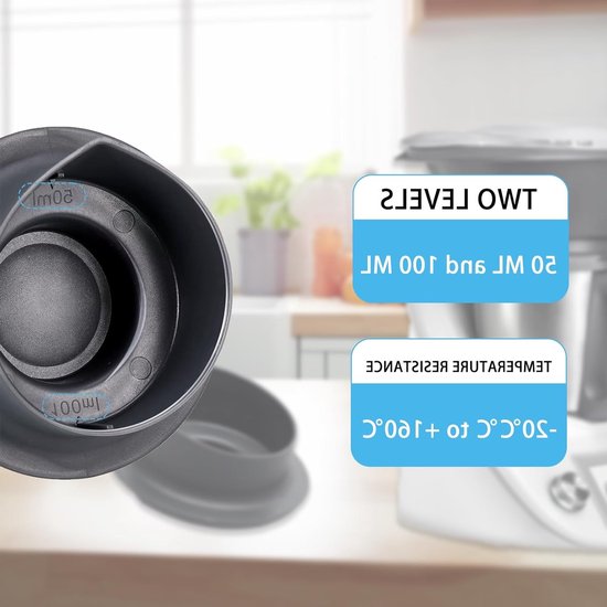 Meetbeker voor Thermomix TM5 en TM6 - Hittebestendig en koudbestendig accessoire met 100 ml en 50 ml maatverdeling voor nauwkeurig koken en bakken — afbeelding 3