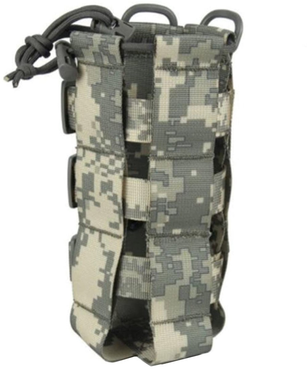 Dailygoods - Waterfles Houder - Verstelbaar met Trekkoord - Ideaal voor Hiking en Camping - Molle Systemen - Duurzaam - Outdoor - Accessoires - Groen