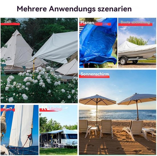 Kap Reparatie Tape - Zeildoek Tape Herstel - Buiten Spullen Repareren - UV-Bestendig Zwaar Belastbaar - 10 cm x 10m van Merkloos — afbeelding 2