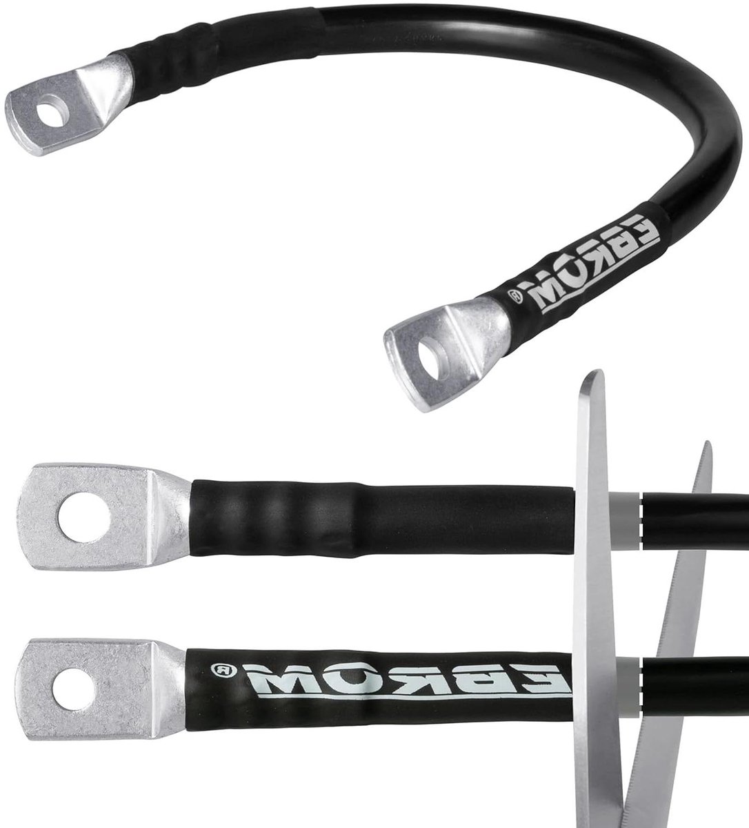 Accukabel Massakabel - Batterijkabel Aardekabel - Stroom Verbindingen - Kant-en-klaar Gemonteerd - 70 mm² 330 cm - Zwart