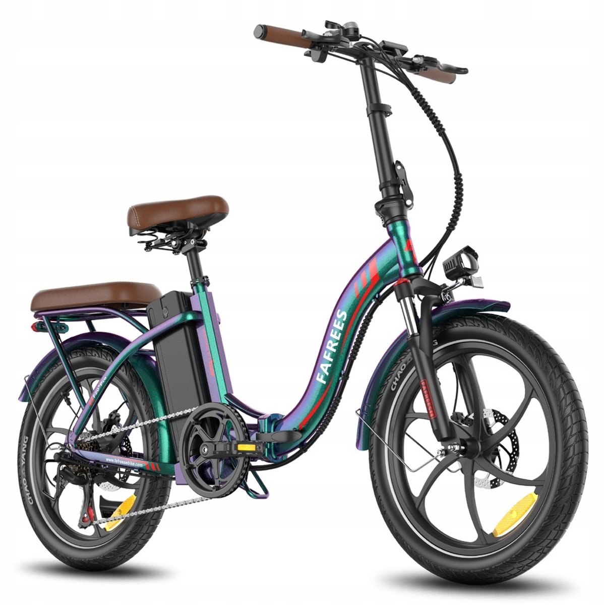 Fafrees F20+ Pro Opvouwbare Elektrische Fiets – 36V 25Ah Accu, 120km Bereik, 7-Speed Shimano, 20"x3.0" Banden – Paars
