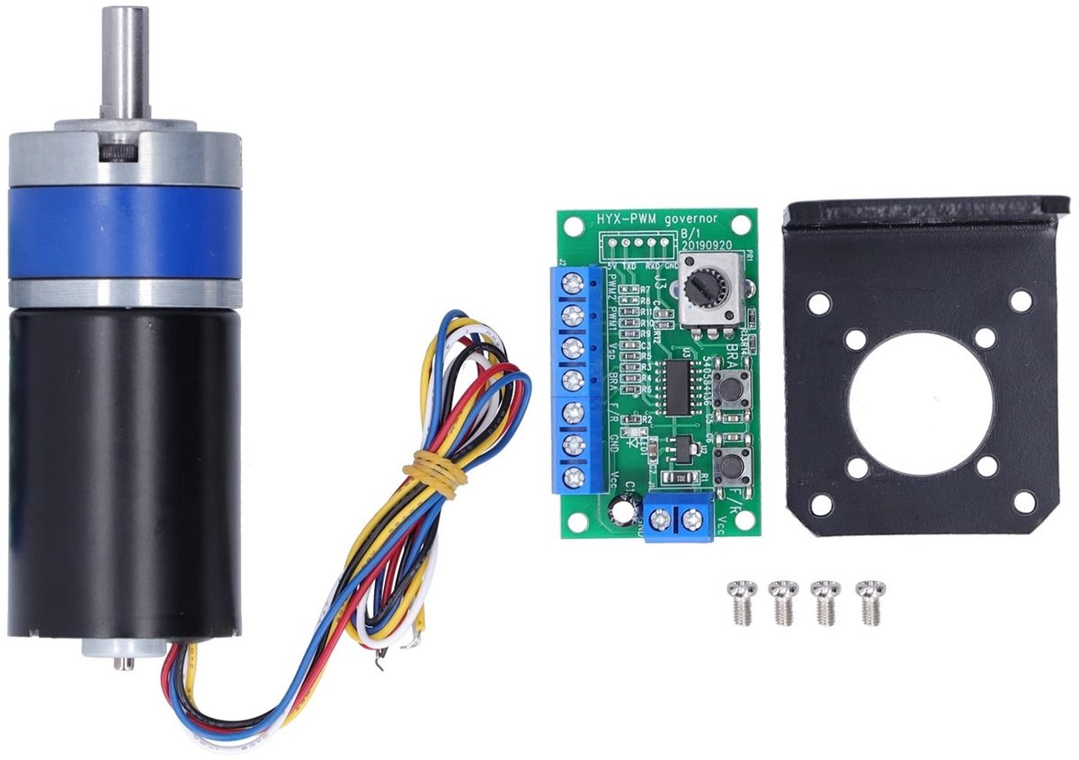 Dailygoods - Brushless Gear Motor - 16RPM - Met Controller - D-as - Pure Koper Coil - Voor Elektrische Toepassingen - 12V - Efficiënt