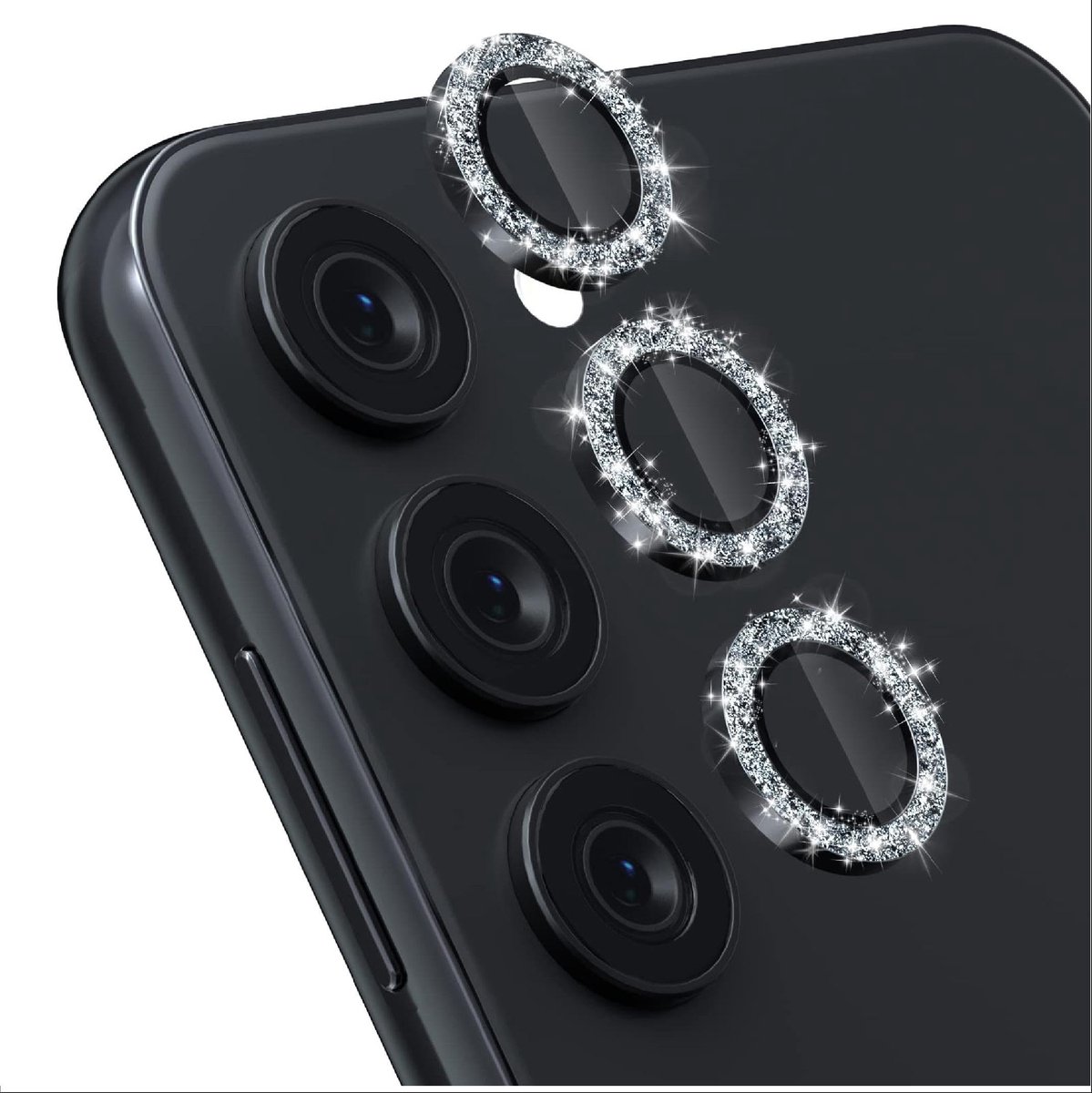 Dailygoods - Camerabeschermer - Samsung Galaxy A35 - Elegant en glanzend - Zwart - Lensbeschermer - Eenvoudig te installeren - Geschikt voor Samsung G