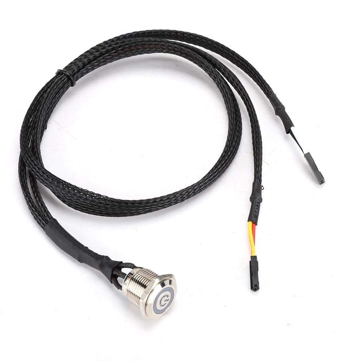 Zeynomax - Computer Power Button Kabel - PC Reset Switch met LED - Aluminium Legering - PC-accessoires - Betrouwbare verbinding - Geschikt voor comp..