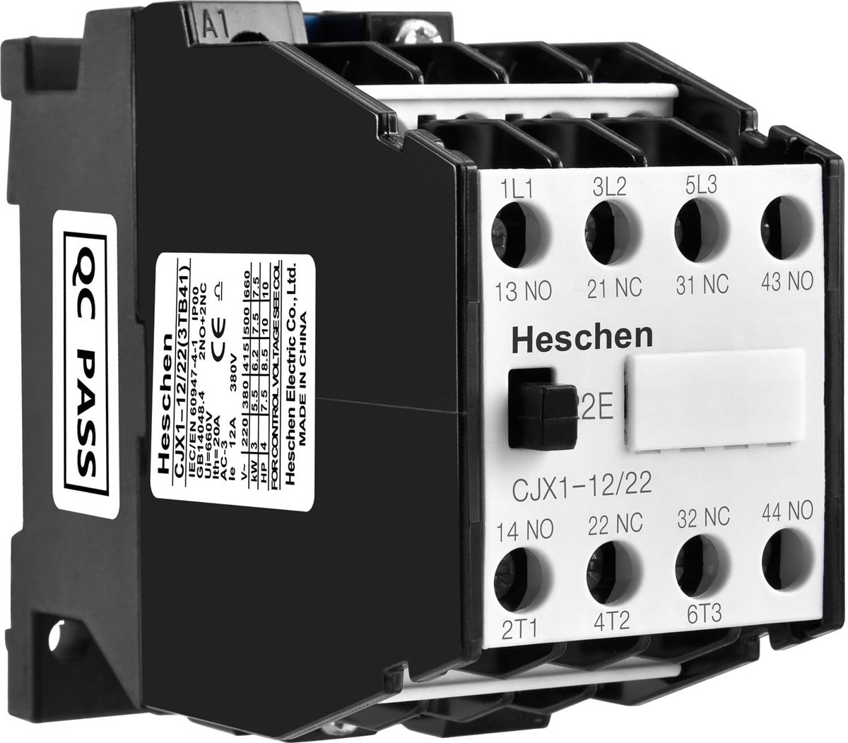 Smoakez - Wisselstroombeveiliging - 3-polig - 20A - 220V - 5,5kW - Betrouwbare bescherming - Geschikt voor industriële toepassingen - Model HS-CJX1...