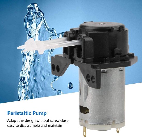 Livia home - Peristaltische Dosering Pomp - Aquariums - 12V - Zwart - Chemische Analyse - Voor Laboratorium - 1 x 3 van Livia Home — afbeelding 2