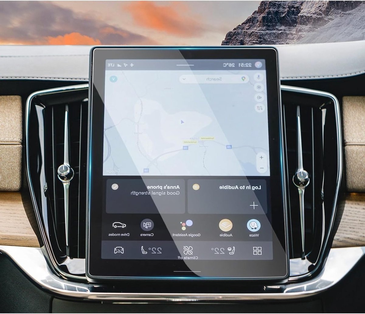 Navigatiescherm Beschermer voor Volvo XC90 Facelift 2025-2026, 9H Gehard Glas, Schermfolie Accessoires (11.2 Inch)