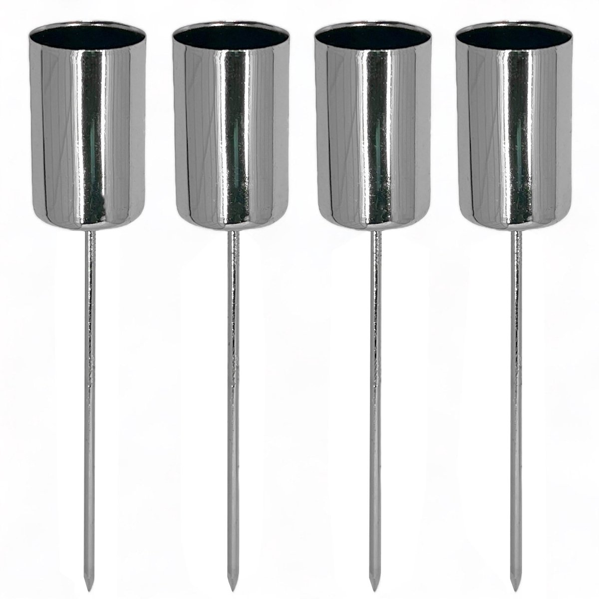 Dailygoods - Adventkaarsenhouders - Set van 4 - Metalen Kaarsenstandaard voor Feestelijke Decoratie - Perfect voor Kerst - Stijlvolle Verlichting - De