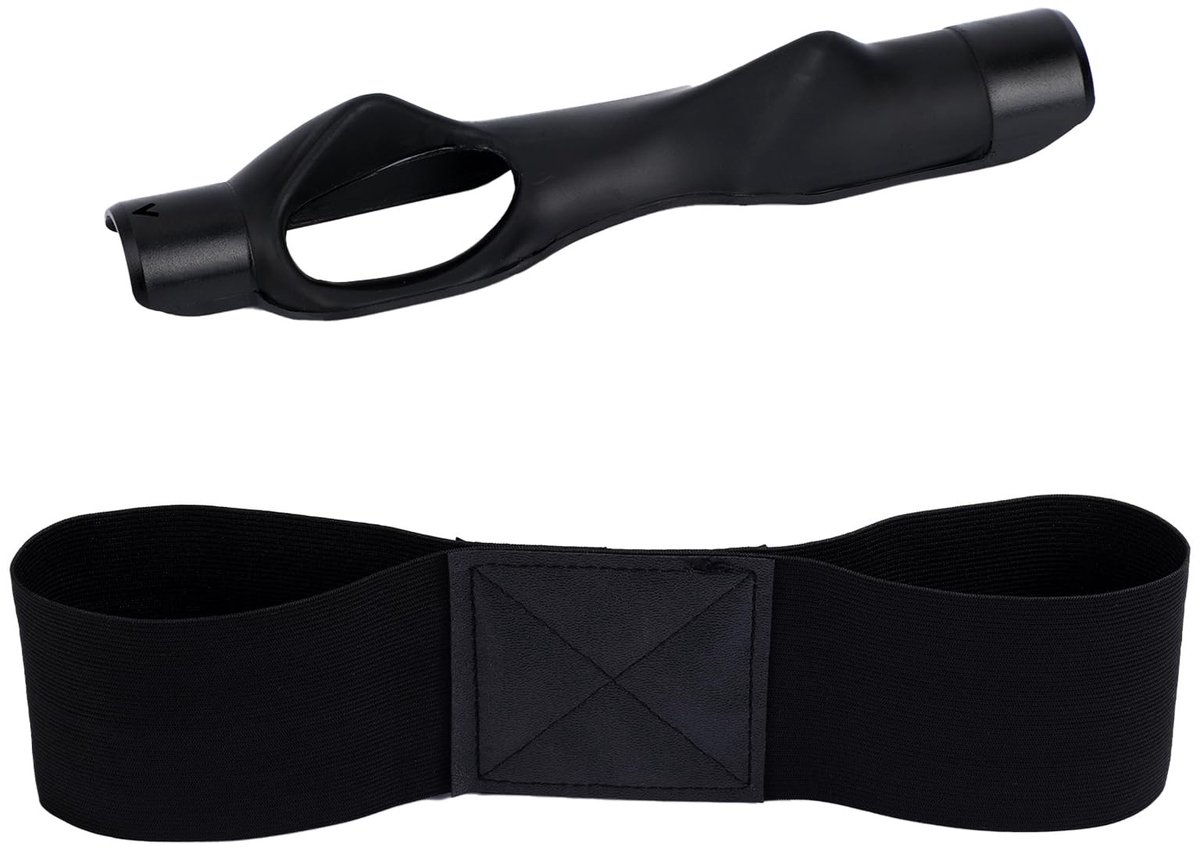 Dailygoods - Golf Grip Trainer - Swing Correctie - Gebreid Materiaal - Zwart - Handpositie Verbeteren - Geschikt voor Volwassenen - 2 Stuks