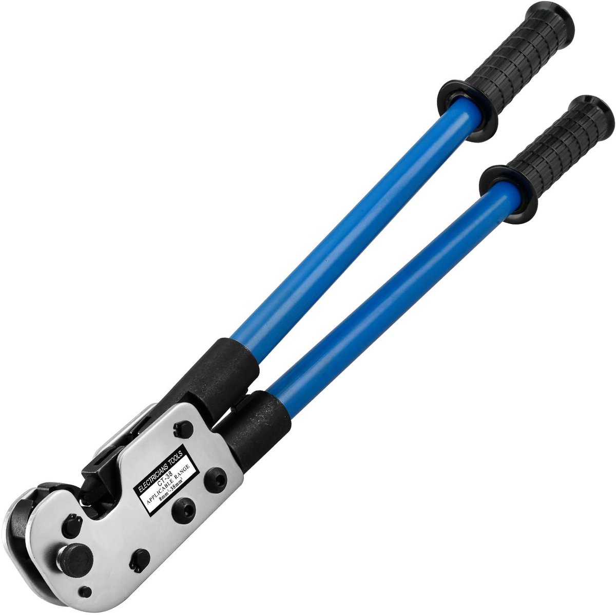 Dailygoods - Ratchet Crimper Tang - Handmatig Krimpgereedschap - Blauw - Draadkrimpen - Geschikt voor 8-38 mm² - Elektricien Gereedschap - Voor Kopere