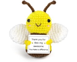 Jhubersproducts - Mini grappige positieve bij - Gelukscadeaus - Handgemaakt - Inspirerend cadeau - Geschikt voor verjaardagen - Uniek ontwerp