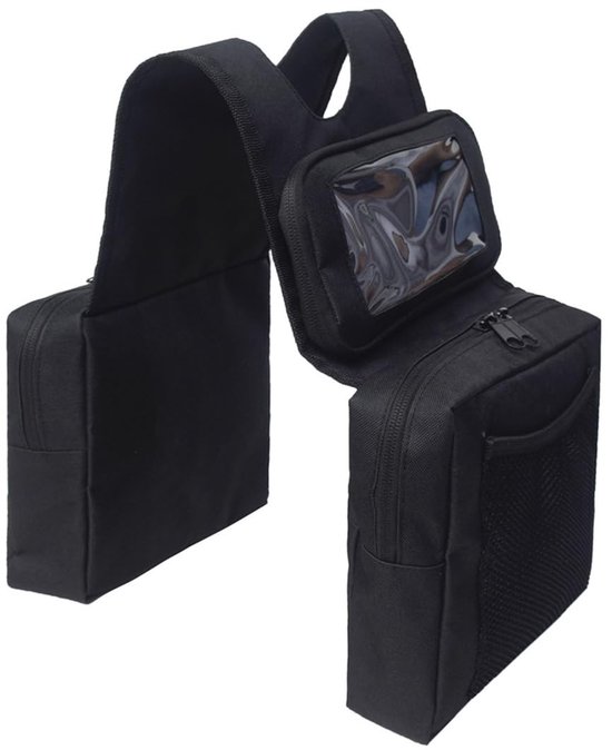 Jhubersproducts - Motorfietstas - Waterdicht - Trillingsbestendig - Zwart - Zadeltas voor motorfiets - Avontuurlijke buitensport - 67.5cm x 20.5cm