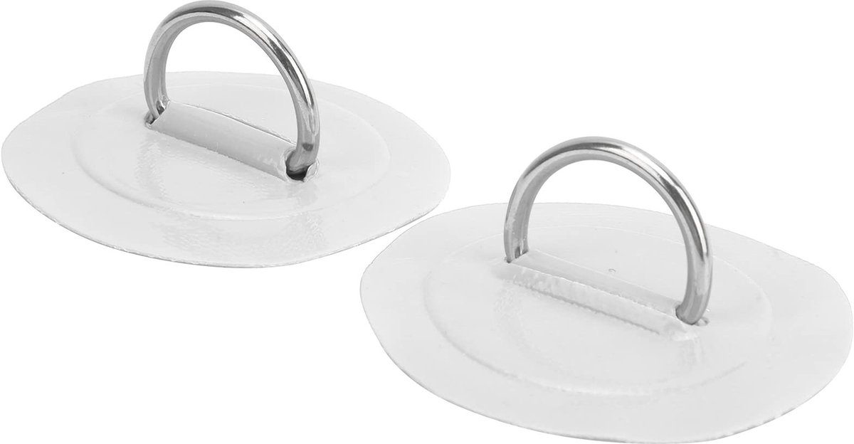 Livia home - Roestvrijstalen D-ring - Lichtgewicht D-ringgesp - Ideaal voor opblaasbare boten - Wit - D-ringkussen voor kajak - Perfect voor waterspor