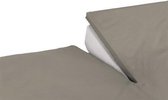 Topcover katoen 160 x 200 (30) taupe BI-inkeping enkel (tot 8 cm) Nightkiss