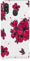 Geschikt voor Samsung Galaxy M20 Smart Cover Blossom Rood