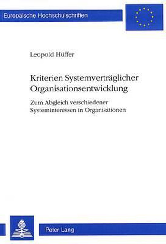 Kriterien Systemvertraeglicher Organisationsentwicklung - cover