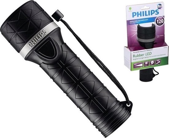 Herstellen Gehuurd Sociaal Zaklamp Philips SFL5250 rubber zwart 20 cm | bol.com