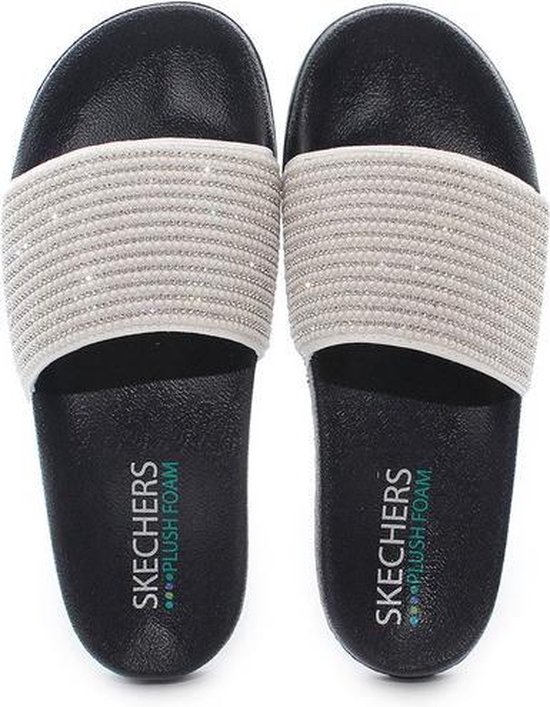 Skechers Pop Ups Halo Power slippers dames zwart/grijs | bol.com
