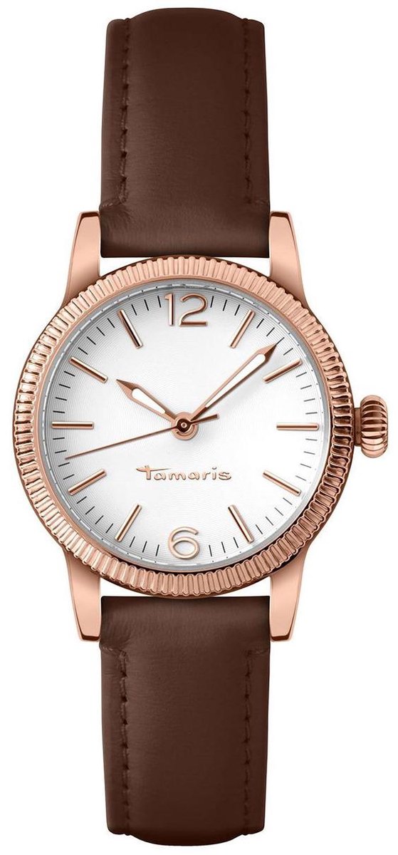 Tamaris dames B11212010 - horloge - Elli - 30 mm - Leer