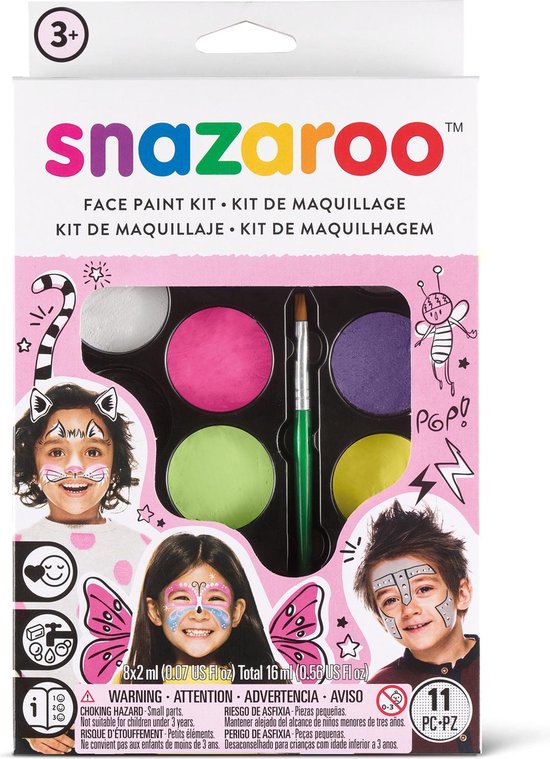 SNAZAROO Maquillage pour Visage - 11 Parties - Halloween