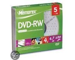 Memorex 4X DVD-RW 4.7GB 5 Pack