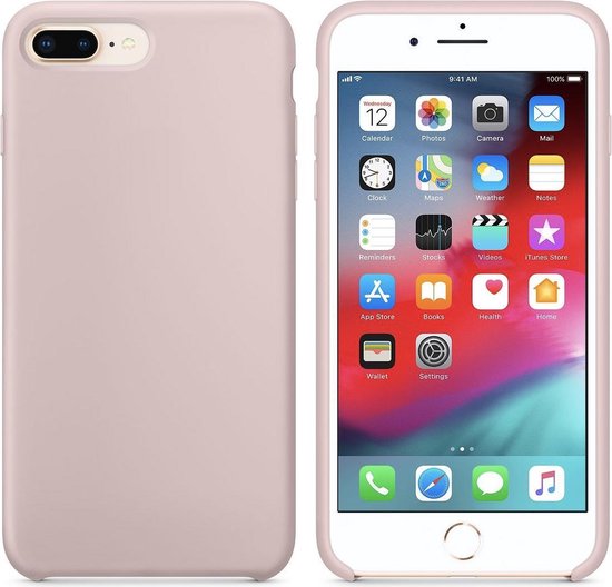 Luxe siliconen - zand roze - voor iPhone 7 Plus 8 Plus -... | bol.com