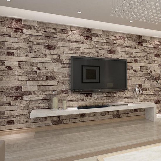 Kluisje kant Remmen 3D-muur papier baksteen steen patroon Vinyl WallPaper Roll woonkamer TV  achtergrond Decor | bol.com