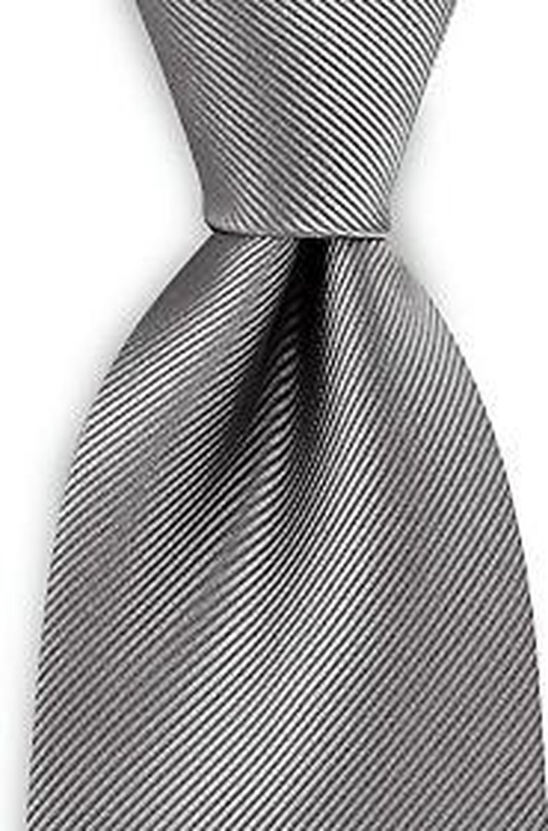 Deze grijze, zijden stropdas combineert het best op een grijs, zwart of wit  overhemd.... | bol.com