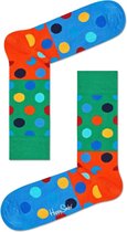 Happy Socks Big Dot Block Sokken - Groen/Rood - Maat 41-46