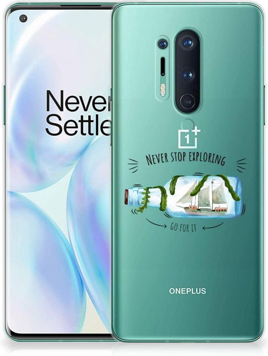 OnePlus 8 Pro Telefoonhoesje met Naam Boho Bottle