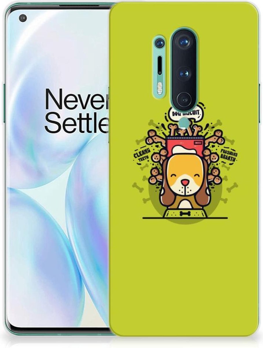 OnePlus 8 Pro Telefoonhoesje met Naam Doggy Biscuit