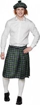 Set van 2x stuks groene Schotse verkleed rokken/kilts voor heren - Verkleedkleding kostuums Schotland/vrijgezellenfeestjes