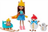 Enchantimals Eekhoorn Snowman Pop en Dierenverhalen