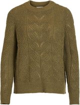 Objnova Stella L/s Knit Pullover No 23030186 Burnt Olive/melange