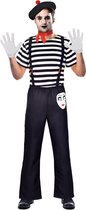 Amscan Verkleedset Mime-speler Heren Zwart/wit 5-delig Mt. Xl/xxl