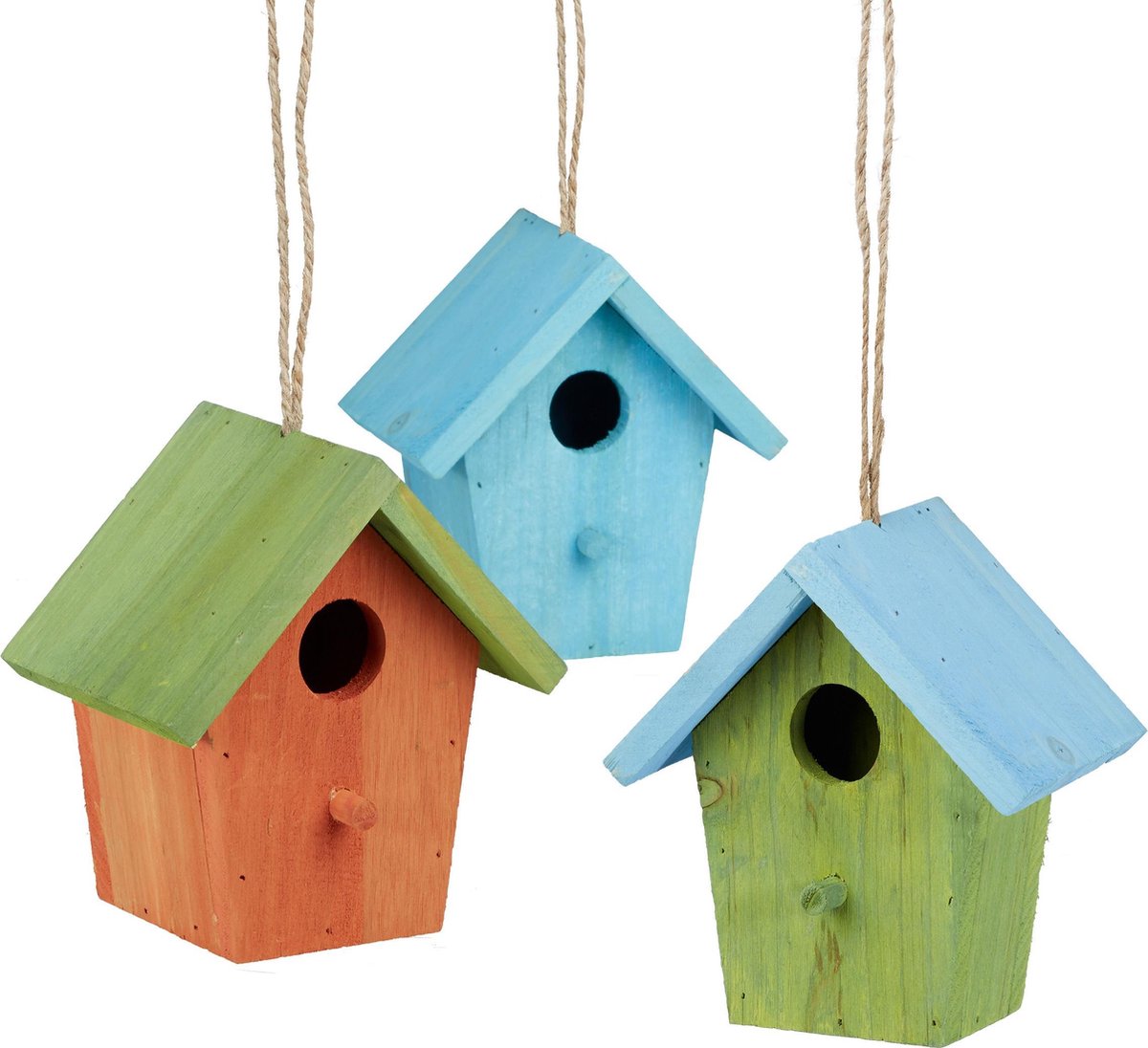 Relaxdays decoratie vogelhuis - vogelhuisje - mini nestkastje - vogelkastje - hout -... |