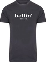 Ballin Est. 2013 - Heren Tee SS Tapered Fit Shirt - Grijs - Maat XL