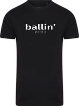 Ballin Est. 2013 - Heren Tee SS Tapered Fit Shirt - Zwart - Maat XL
