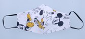 Mondkapje wasbaar van katoen - 2 laags met elastiek  Mickey Mouse en Pluto print