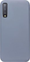 ADEL Premium Siliconen Back Cover Softcase Hoesje voor Samsung Galaxy A7 (2018) - Lavendel Blauw