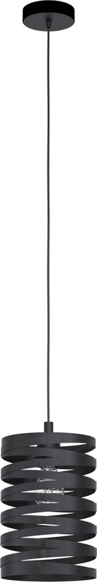 EGLO Cremella Hanglamp - E27(excl.) - industrieel - 18 cm - Zwart