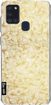 Casetastic Samsung Galaxy A21s (2020) Hoesje - Softcover Hoesje met Design - Abstract Pattern Gold Print