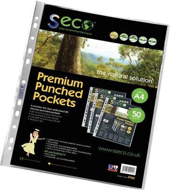Seco insteekmap - A4 - 11-gaats - PP 80 micron - transparant - 50 stuks ...