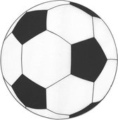6x Ronde placemats/onderleggers voetbal print 34 cm - Tafeldecoratie onderleggers voetbalfeestje- Sport thema tafeldecoraties