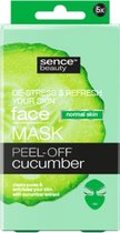 SenceBeauty Gezichtsmasker Peel-Off Komkommer 5 stuks