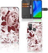 Bookcase Huawei P Smart 2020 GSM Hoesje Watercolor Flowers