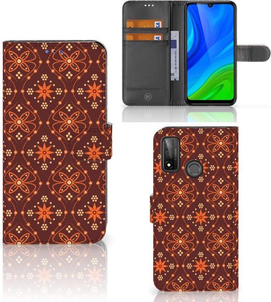 Telefoonhoesje Huawei P Smart 2020 Wallet Book Case Batik Brown