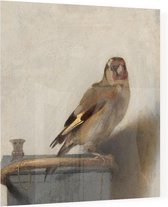 Het puttertje, Carel Fabritius - Foto op Plexiglas - 60 x 60 cm