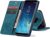 CASEME - Samsung Galaxy S8 Plus Retro Wallet Case - Blauw
